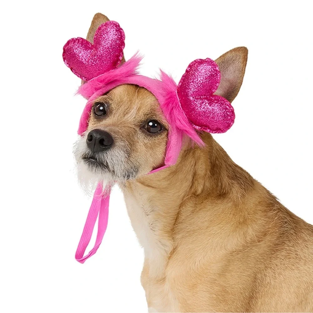 NWT Whisker City Dog / Cat Heart Valentines Headband OSFA
